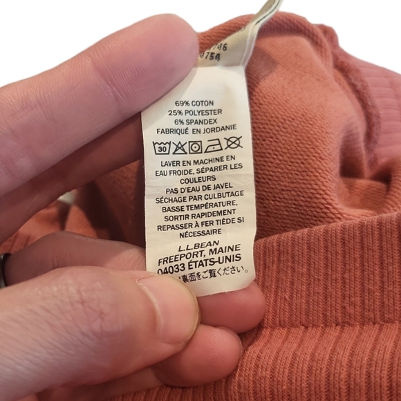 L.L. Bean pink sweatpants relaxed-fit wide-leg drawstring waist comfortable - Picture 4 of 7